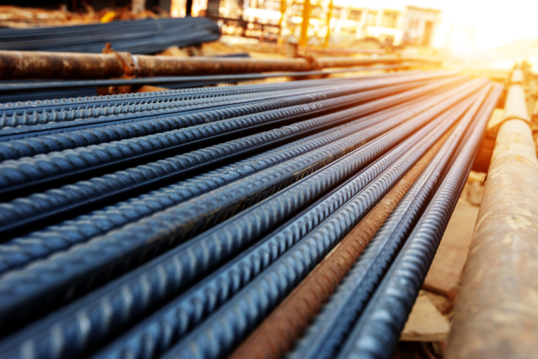 Rebar on construction site